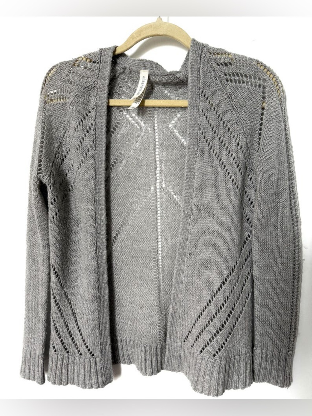 Aeropostale 🩶🩶🩶 Gray Open-Front Knit Sweater Cardigan - M